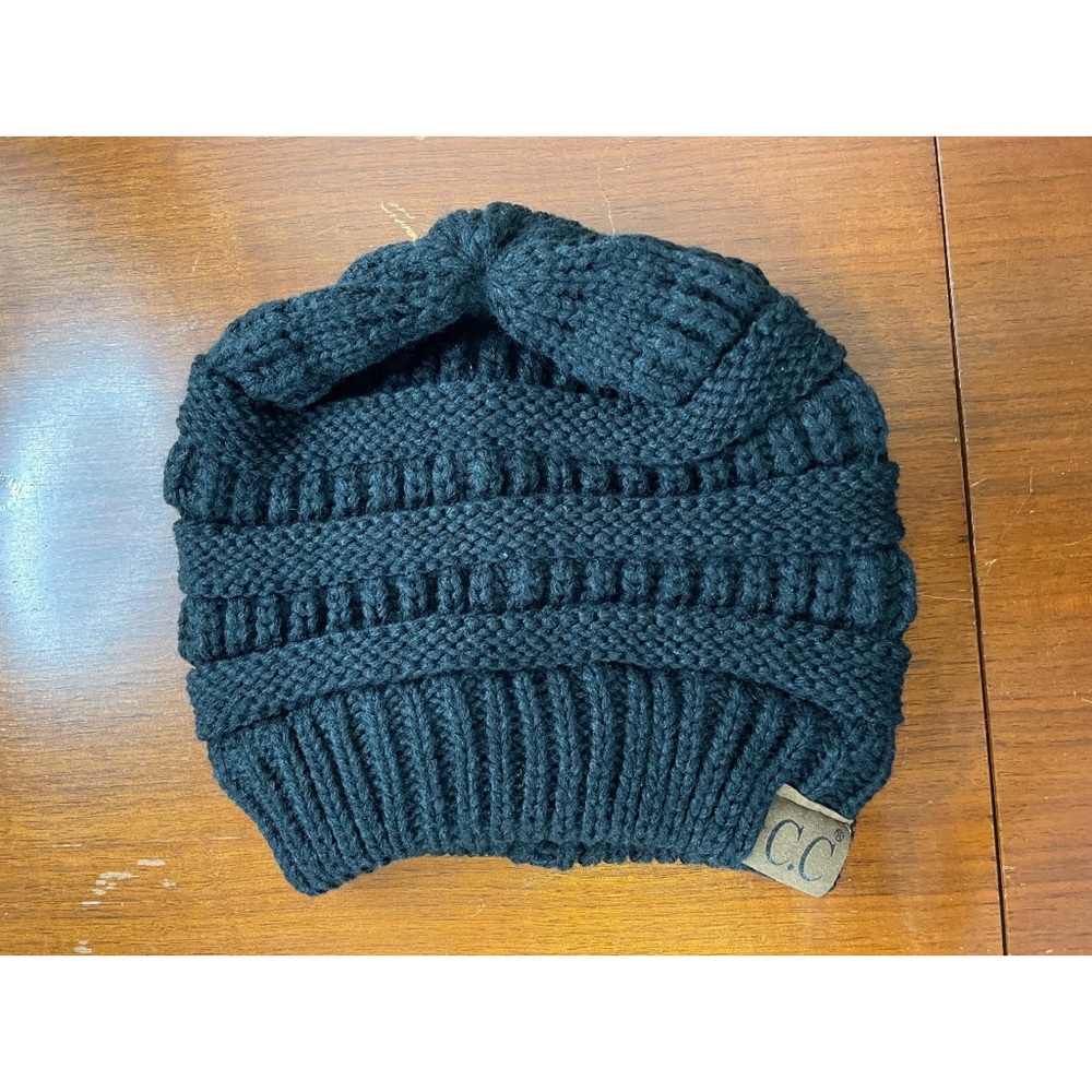 C.C. Black Knit Beanie